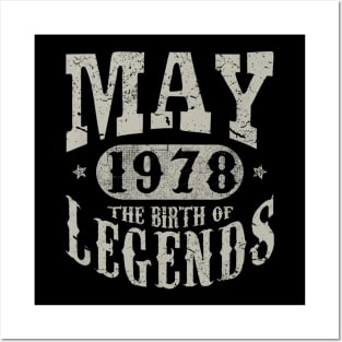 42 Years 42nd Birthday May 1978 Birth of Legend Posters and Art